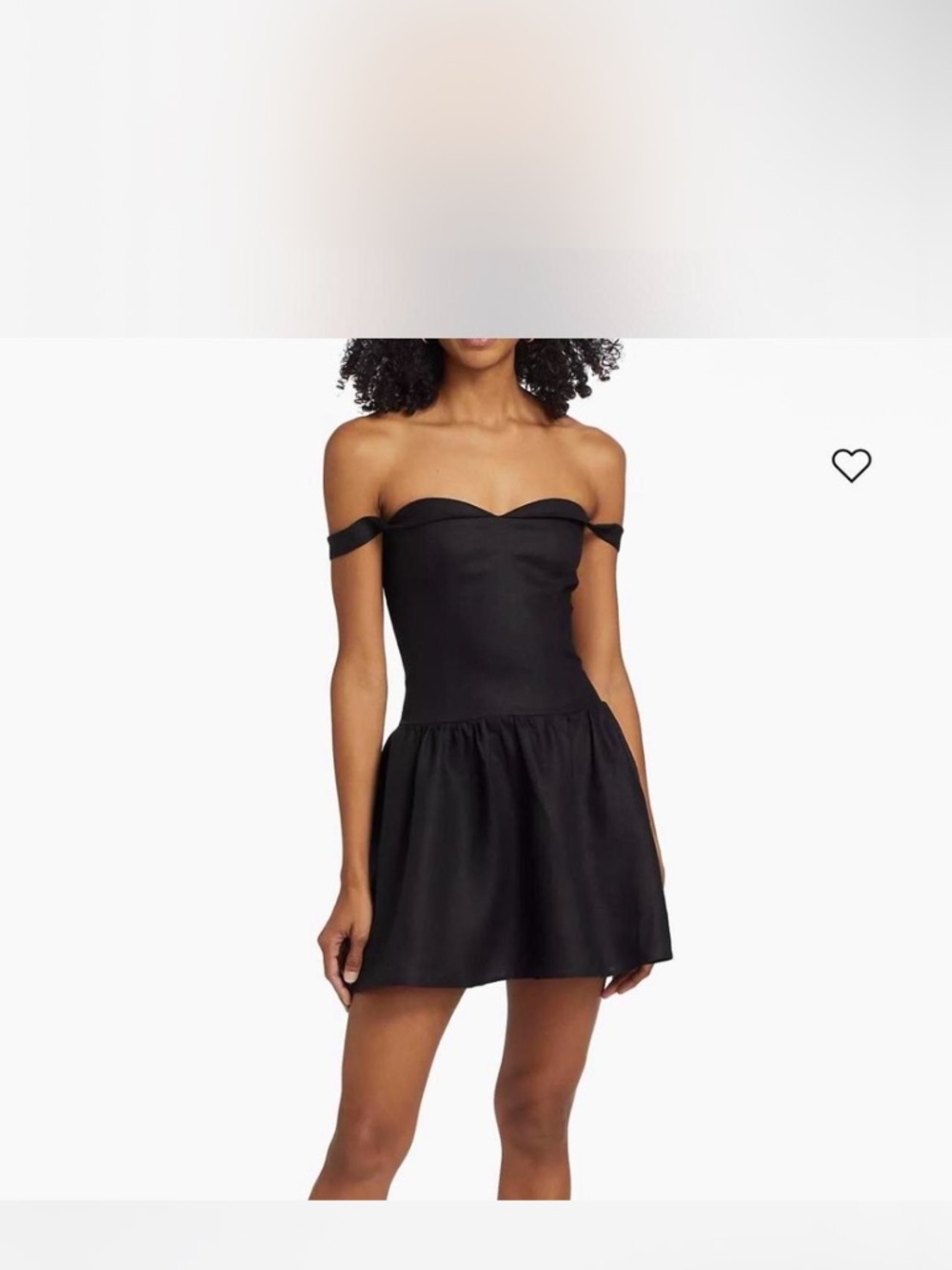 Off-Shoulder Black Mini Dress